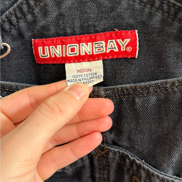 UNIONBAY Charcoal Denim Overalls - Picture 2 of 3